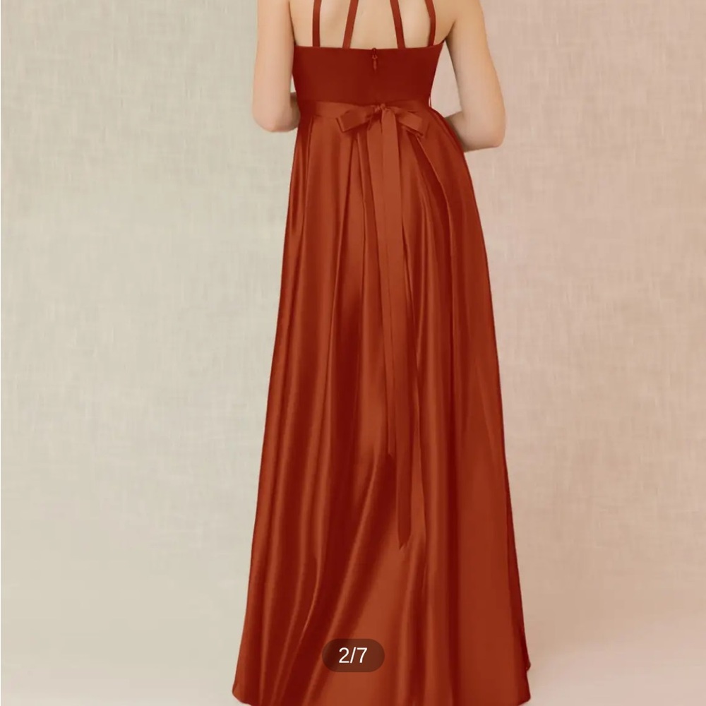 Azazie Terracotta Gown - Picture 2 of 5